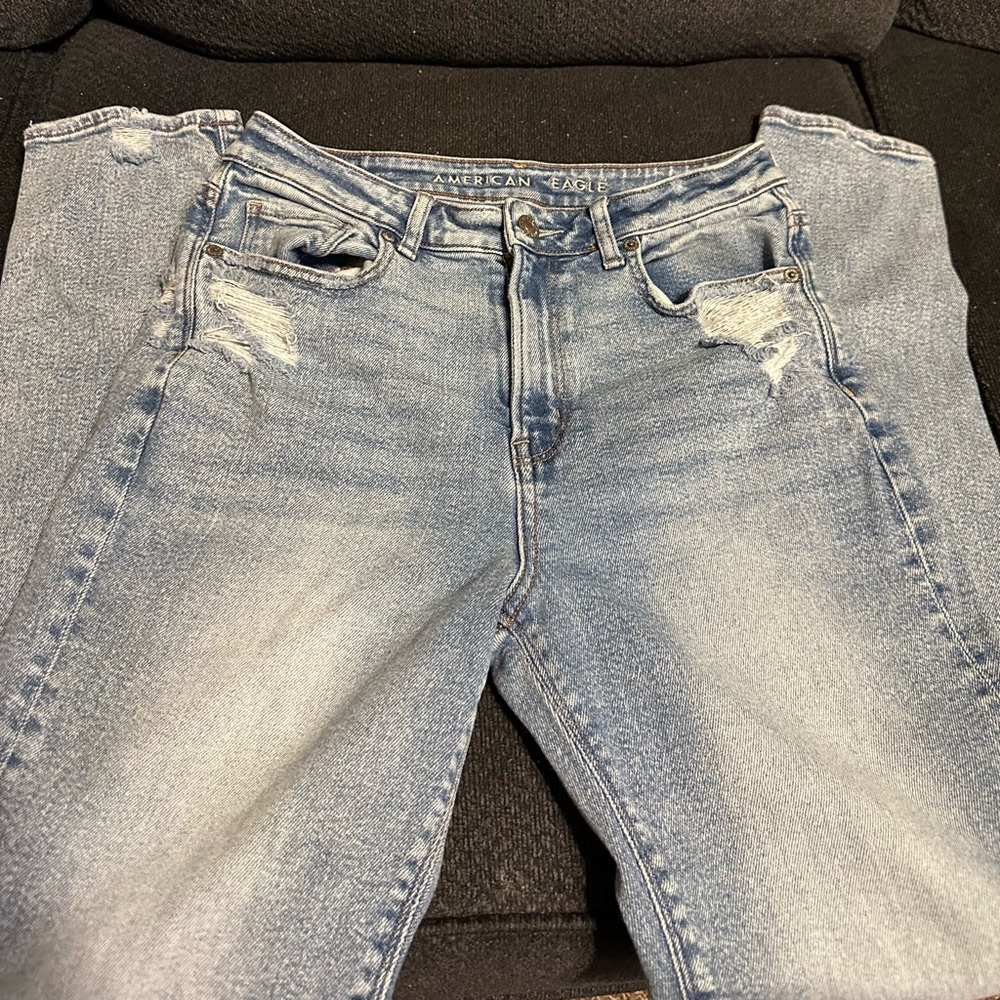 American Eagle Light Blue Distressed Jeans